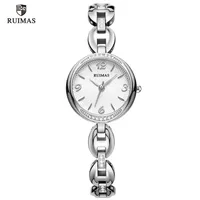 2020 Ruimas Luxury Quartz Watches Women Gümüş Bilezik Zarif Holluwatch Lady Woman Su Geçirmez Saat Relojes de Lujo Para Mujere281D