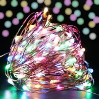 Strängar koppartråd mini luces led batteridrivna stränglampor xmas träd nattlampa inomhus juldekoration girland