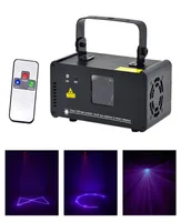 AUCD Mini Portable IR Remote 8 CH DMX Purple 150mW Laser Scanner Stage Lighting PRO DJ Party LED Show Projector Lights DMV1507636310