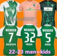 2022 2023 Werder Brema Special Soccer Jersey Marvin Ducksch Leonardo Bittescourt Black Green 21 22 23 Friedl Pieper Football Shirts Top Thailand Pieper Men 666