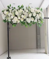 Flone Artificial fake Flowers Row Wedding arch floral home decoration stage backdrop arch stand wall decor flores accessories3264363