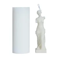 Mold de vela de arte de arte Vela femenina Molde de silicona Fragancia Vela de la diosa en forma de humano Hacer molde de yeso encerado hecho a mano243o