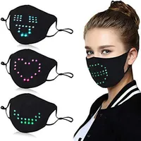 Funny Led Face Maske Studentin Teenager Geschenk Voice-aktivierter Filter Protec wiederverwendbares halbe SKORATION329G
