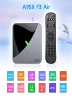 Android 90 RGB Light Smart TV Box AmLogic S905X3 USB30 1080P H265 4K 60FPS Google Play A95X F3 AIR 8K6192883