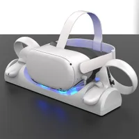VR/AR Accessorise Şarj Dock için Oculus Quest 2 VR Gözlük Kulübü Koyu Denetleyicisi Şarj Cihazı İstasyonu Meta Quest2 Aksesuarları 221107 için Stand Set