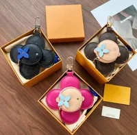 Lüks Tasarımcı Ayçiçeği Anahtar Cüzdan Marka Moda Kadınlar ve Erkekler Fermuar Cüzdan Klasik UNISEX Mektup Mini Cüzdan Para Çantaları Anahtarlık Totes Kolye