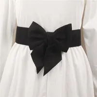 Kemerler Geniş Elastik Kemer Kadınlar Bowknot Girdlestretchy Bow için Kadınlar Elbiseler Büyük Knot Korse Bel Belgesi