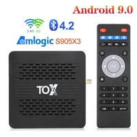 TOX1 TVBOX AMLOGIC S905X3 SMART TV BOX ANDROID 9 4GB RAM 32GB WIFI 1000M BT4 2 4KセットトップボックスサポートDolby Atmos Audio Media Player271M