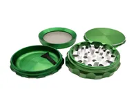 Concave reflective metal Herb Grinders 63mm 4 Layers Hand Muller Tobacco Grinder many Colors are available8972834