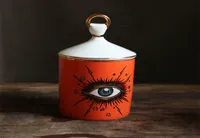 Creative Ceramic Eye Eye Candlestick Starry Sky Candle Candle With Hand Lid Candle Jar DIY Candleabras for Home Table Decoration8628876