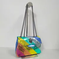 Kurt geiger omuz çantası kadın çantalar renkli deri dikiş çanta zinciri crossbody metal kartal kafa İngiltere lüks cüzdan tasarımcı omuzlar kadın çanta