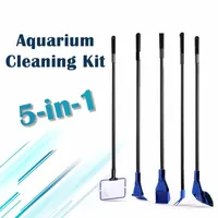 Reinigungswerkzeuge Edelstahl Aquarium Kit Multi-Tool Cleaner Set Aquatic Water Live Plant Gras Fischtank Algenschaber Blade 221107