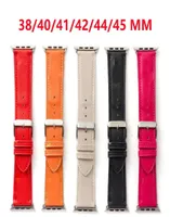 Adequado para o designer H vers￣o Apple Watch Bands Iwatch Strap 38404244mm de alta qualidade de couro pulseira 5672665