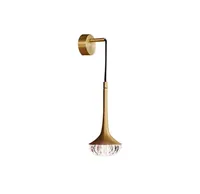 Modern Creative Gold Gold Metal Crystal Wall Lamp Art Reading Bedroom Bedroel Sconce Lighture