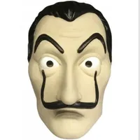 2018 Nueva pel￭cula genial La Casa de Papel Face Mask Salvador Dali Mask Mask Mask Realistic Party New 168B