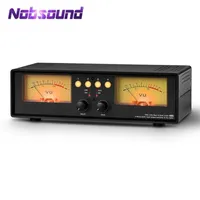 NobSound Mic Line Analog Dual Vu Meter Sound Level DB Panel Display 4-Wege-Audio-Splitter-Switcher Box Music Spectrum Visualizer 211011271i