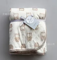 fashion Europe Baby children039s owl bird Pattern blanket cartoon large size Be hold Air conditioning Knee blanket3787863
