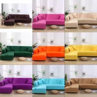 Double Sofa Cover 145-185cm For Living Room Couch Cover Elastic L Shaped Corner Sofas Covers Stretch Chaise Longue Sectional Slipcover 331N