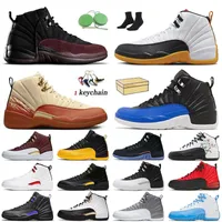 Nike Air Jordan 12 12s Jordan Retro 12 Mens Basketball Schuhe 2021 Top Qualität mit Box Twist Jumpman Flu Game University Gold Dark Concord Indigo Taxi Trainer Sneakers