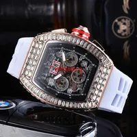Herenhorloge mannelijke luxe siliconen voor man sport des mannen multifunctionele kwarts 6-pins chronograaf horloges 101831