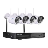 4CH 1080P Wireless NVR CCTV -systeem WiFi 2 0MP IR Outdoor Bullet P2P IP Camera Waterdichte video Beveiliging Surveillance Kit167O
