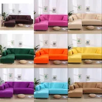 Double Sofa Cover 145-185cm For Living Room Couch Cover Elastic L Shaped Corner Sofas Covers Stretch Chaise Longue Sectional Slipcover 335c
