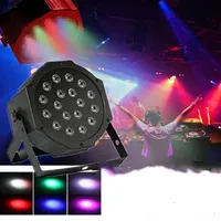 Stage Light Med Bühnendekoration LED 18 Par Lighting Sound Control Lights Bar KTV Lichter Hochzeitsleistung Strahl Projektor Lampe AC100-234a