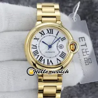 33mm v2 W2BB0002 W2BB0023 Fashion Lady Watches Japan NH05 NH06 Womens Watch White Texture Dial 18K Gold Steel Bracelet Sapphire WR216D