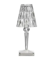 Design italiano acrilico kartell batteria lampada da tavolo ricarica lampada a led touch lampade brillanti di fiori brillanti sala el decor1733026