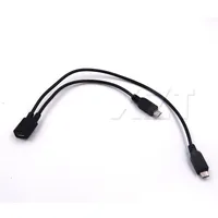 Cell Phone Cables 1pcs Micro USB 2 0 Y Splitter usb 1 Female to 2 Male Data Charge Extension Cord for LG 221105