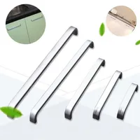 Integral- 5 comprimentos Espaço oco sólido alça de alumínio móveis de cozinha puxadores puxadores de guarda
