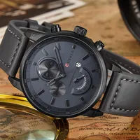 New Relogio Maskulino Curren Quartz Watch Men Top Marke Luxus Leder Herren Uhren Mode Casual Sport Clock Männer Armbanduhren T22278