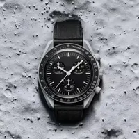 Moon Mens يشاهد الوظيفة الكاملة Quarz Chronograph Mission to Mercury 42mm Nylon Limited Edition Master Wristwatches 2022 New