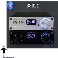 FX-Audio D802C Bluetooth3 0 Pure Digital amplifier USB RCA Optical Coaxial 24Bit 192KHz 80W 80W OLED Display232U