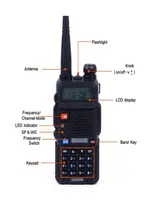 Ny bärbar Baofeng UV5R Walkie Talkie Professional CB Radio Station Baofeng UV5R Transceiver 5W VHF UHF UV 5R Hunting Ham Radio6612378