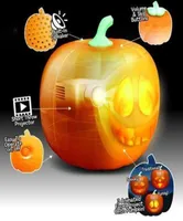 Halloween Flash Talking Animated LED Pumpkin Toy Projection Lamp for Home Party Lantern Decor Props Drop Y2010067575116