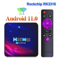 H96 MAX RK3318 SMART TV BOX ANDROID 11 4G 64GB 32GB 4K YouTube WiFi BT Media Player H96Max TVBOX ANDROID10セットトップボックス2GB16GB173G