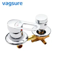 Multiple Ways Water Outlet Intubation Connection 10125145cm Brass Shower Faucets Mixer Ceramic Valve Core Set Bathroom2715578