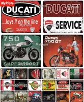 Ducati Metal Sign Vintage Plaque Service Tin Sign Sign Decor for Plate Plate Crafts Affiche Motorcycle Custom Q07235622435