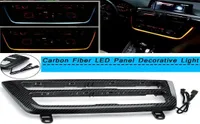 Car Carbon Fiber Radio Trim LED Ambient Light Interior Door AC Panel Decorative For 3 Series F30F311478823