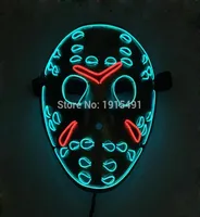 الجمعة 13th الفصل الأخير LED LED UP FREDDY Figure Mask Music Active El Fluorescent Horror Mask Party Lights T200339233