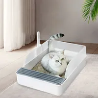 Other Cat Supplies Semi-closed Litter Box Toilet Pet Wc Clean Basin Training Kit Inodoor Arenero Gato Pets Products 221107