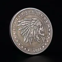 5pcs 1921 Wanderer Silver Plated Coin Morgan Coin Commemorative Coin Decoración del hogar Monedas Collectables Regalos257J