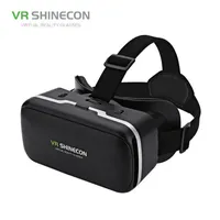 VR/AR Accessorise SHINECON G04 VR Gläsern Box Headset für 4,7-6,0 Zoll Mobiltelefonpaket mit Zubehör VR Controller Economical Universal 221107