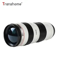Transhom Kamera Lens Kupa 440ml Yeni Moda Yaratıcı Paslanmaz Çelik Tumbler Canon 70-200 Kahve Kupaları için Termo Kupalar C18112301269V