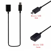 Cell Phone Cables 1m Micro USB 2 0 B 5pin Male to Female M F Extension OTG Cable Support Charging Data Charger Lead Extender With shielding 221105