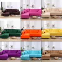 Double Sofa Cover 145-185cm For Living Room Couch Cover Elastic L Shaped Corner Sofas Covers Stretch Chaise Longue Sectional Slipcover 274h
