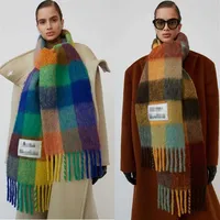 Designer Acne sjaal sacrf merk kasjmere winter sjaals deken dames type kleur geruite kwast ge￯miteerde lj200915247m wm