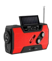 Emergenza radio 2000Mahsolare mano manovrale portatile Amfmnoaa Weef with Reading Lamp Cell Cellicle Charger6059838