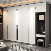 Meubles armoire en bois massif chambre maison moderne minimaliste simple assemblée de location de salle de location armoire multifonctionnelle grande ward295o
